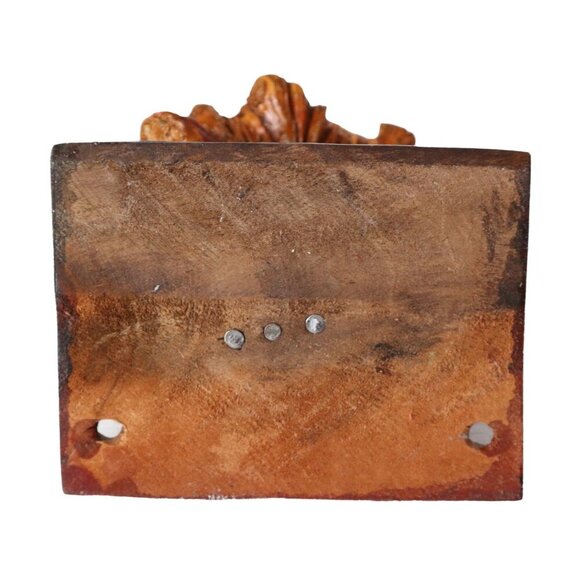 Vintage Hand-Carved Wooden Owl Bird Wood Burl Rustic Decor - Picture 7 of 7